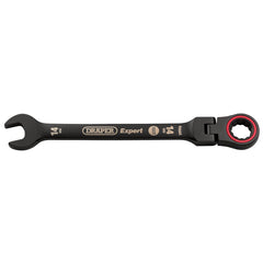 Draper Expert HI-TORQ® Metric Flexible Head Ratchet Combination Spanner, 14mm, Black  03920