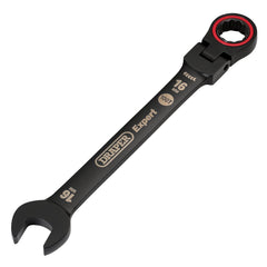 Draper Expert HI-TORQ® Metric Flexible Head Ratchet Combination Spanner, 16mm, Black  03923