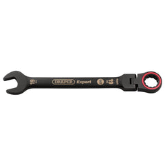 Draper Expert HI-TORQ® Metric Flexible Head Ratchet Combination Spanner, 19mm, Black  03926