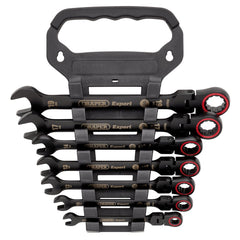 Draper Expert HI-TORQ® Metric Flexible Head Ratchet Combination Spanner Set (7 Piece)  03927