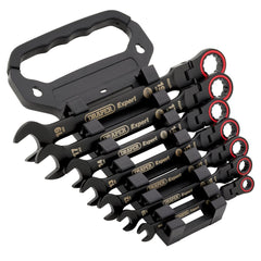 Draper Expert HI-TORQ® Metric Flexible Head Ratchet Combination Spanner Set (7 Piece)  03927