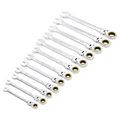 Draper Expert HI-TORQ® Metric Flexible Head Ratchet Combination Spanner Set (12 Piece)  03932