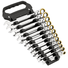 Draper Expert HI-TORQ® Metric Flexible Head Ratchet Combination Spanner Set (12 Piece)  03932