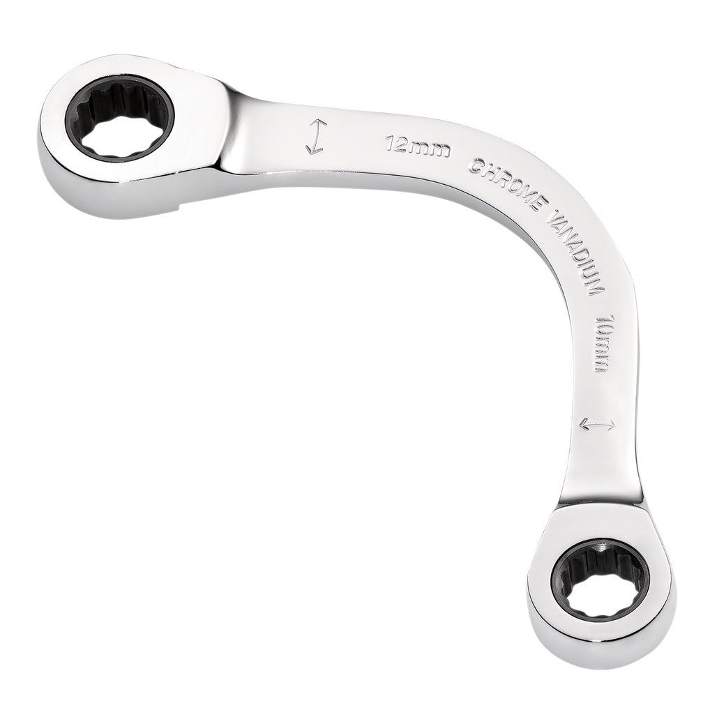 Draper Expert HI-TORQ® Double Ring Ratchet Half Moon Spanner, 10 x 12mm  03933