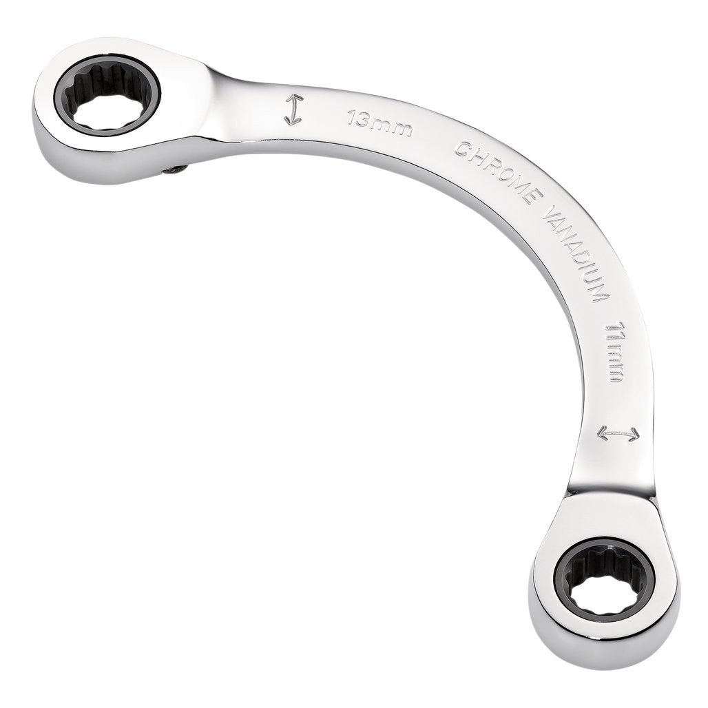 Draper Expert HI-TORQ® Double Ring Ratchet Half Moon Spanner, 11 x 13mm  03934