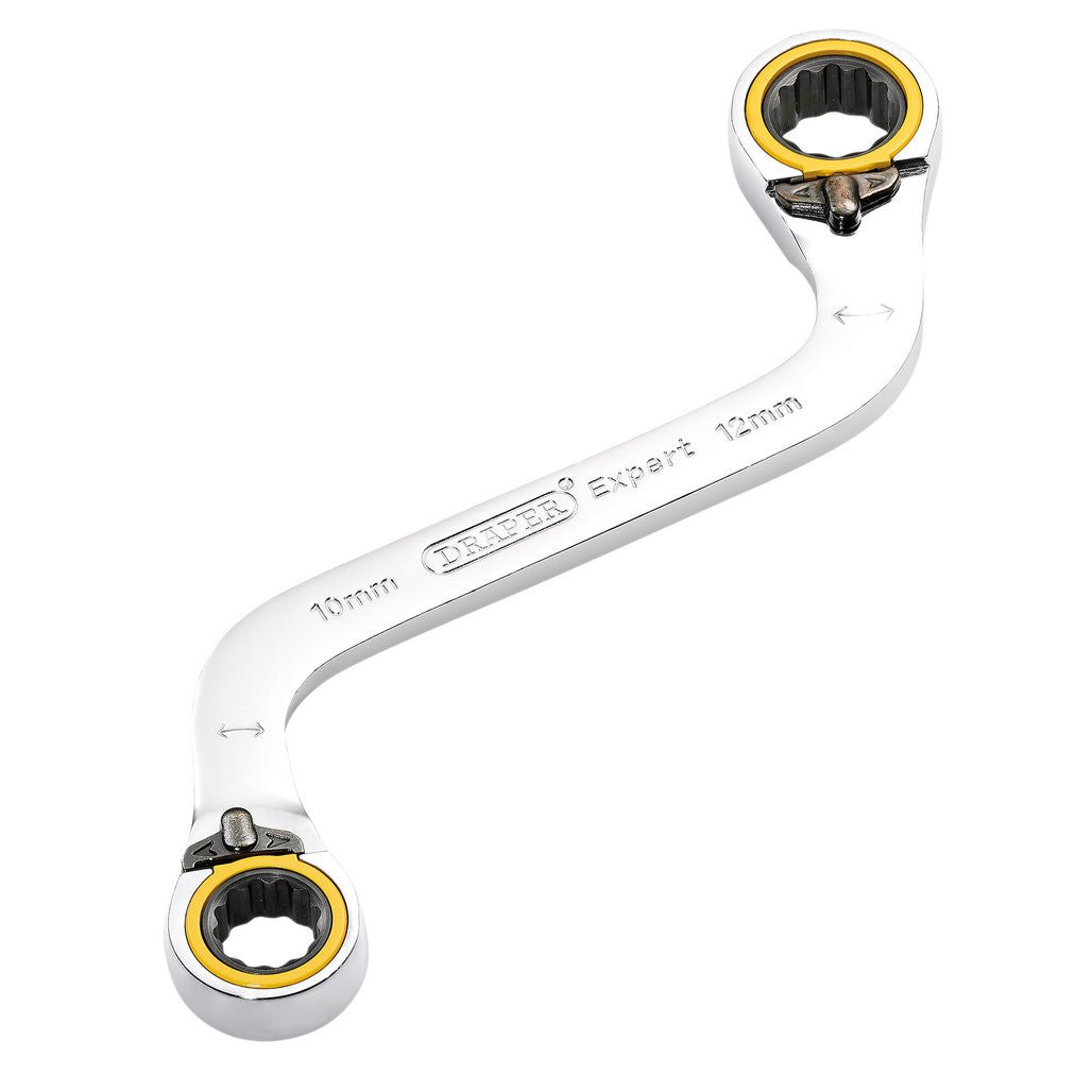 Draper Expert HI-TORQ® Double Ring Ratchet S-Shape Spanner, 10 x 12mm  03942