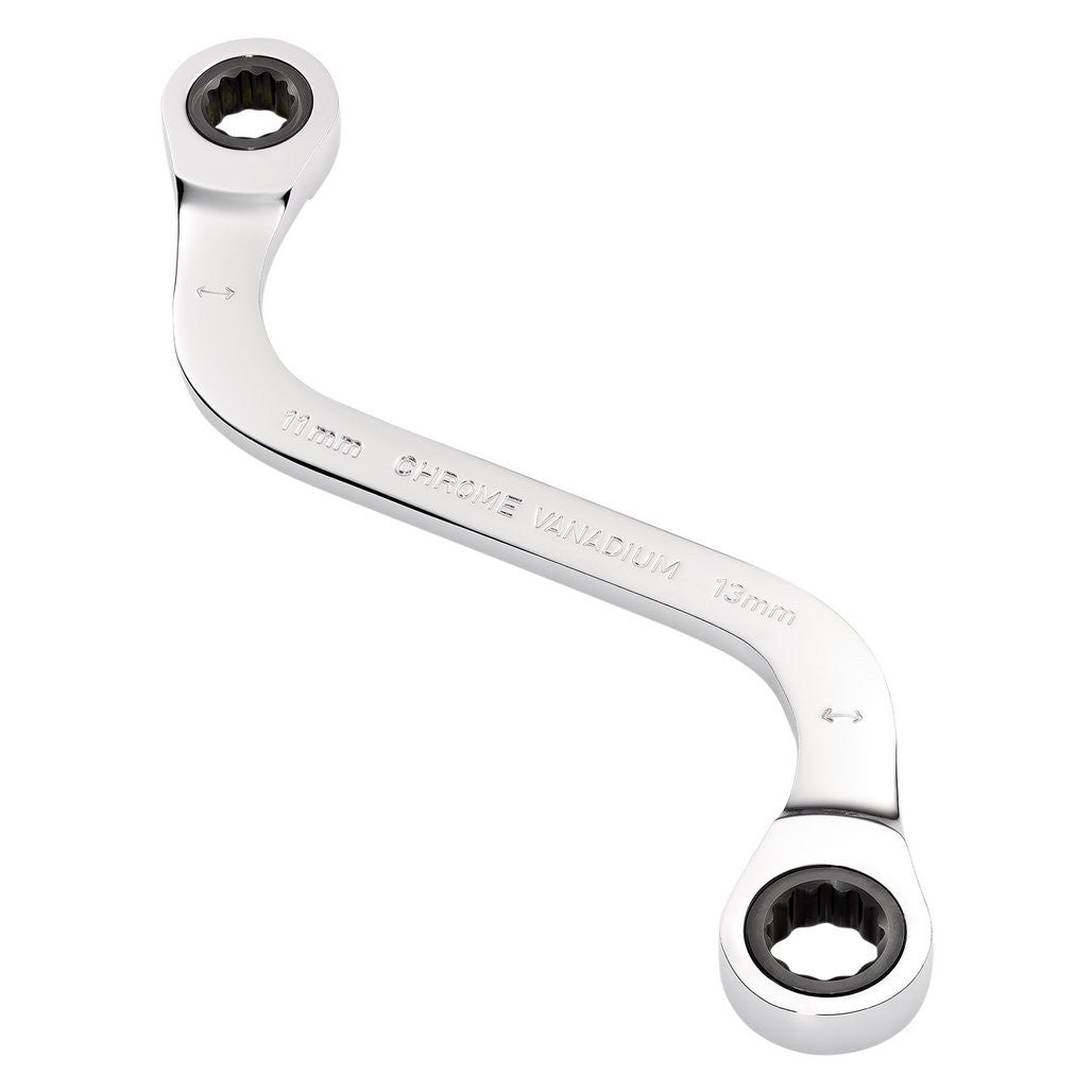 Draper Expert HI-TORQ® Double Ring Ratchet S-Shape Spanner, 11 x 13mm  03943