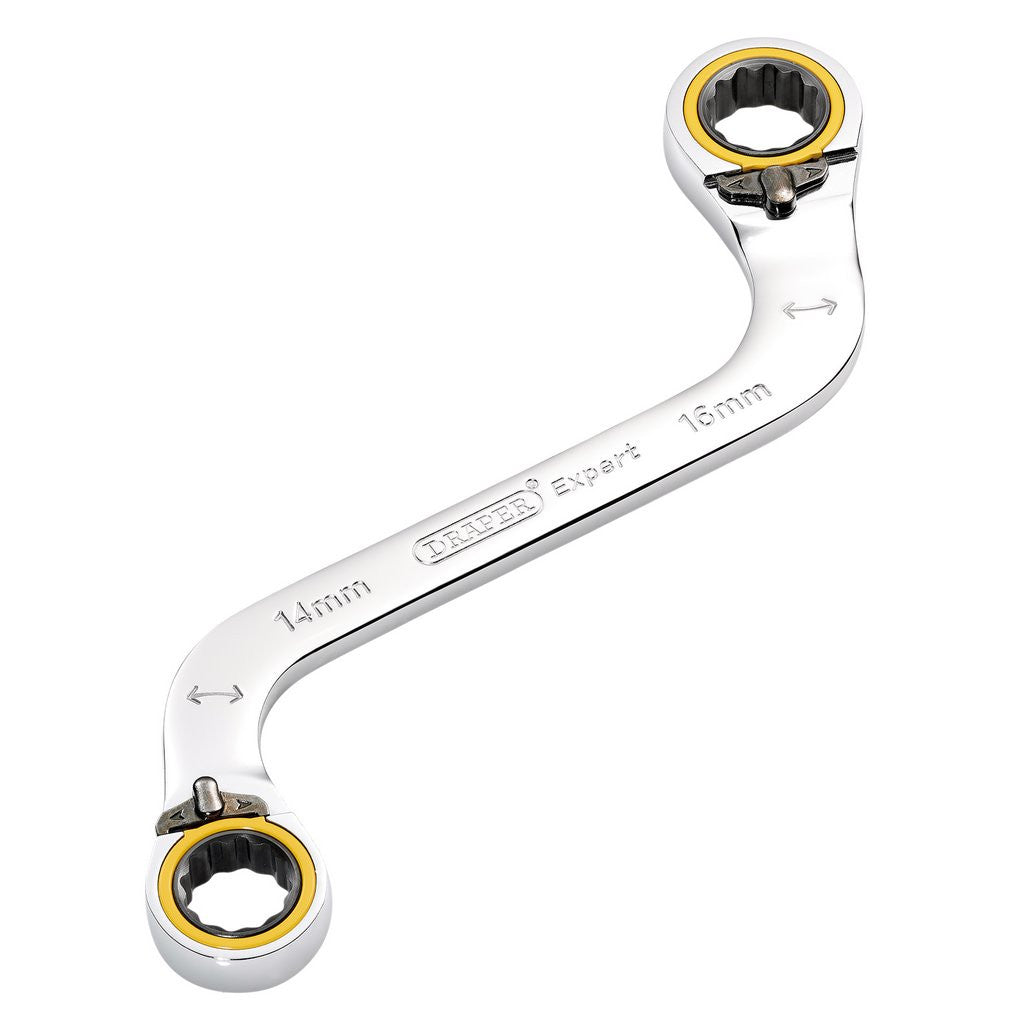 Draper Expert HI-TORQ® Double Ring Ratchet S-Shape Spanner, 14 x 16mm  03944