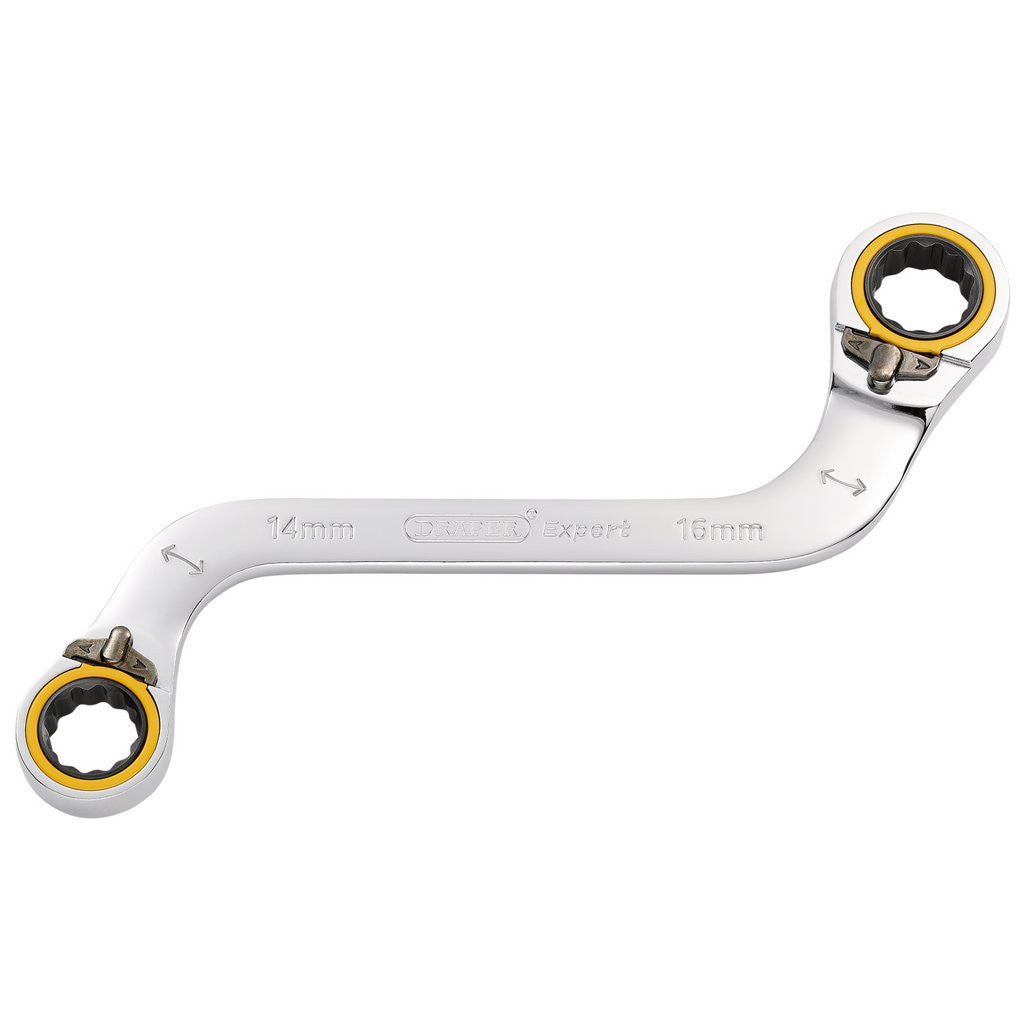 Draper Expert HI-TORQ® Double Ring Ratchet S-Shape Spanner, 14 x 16mm  03944