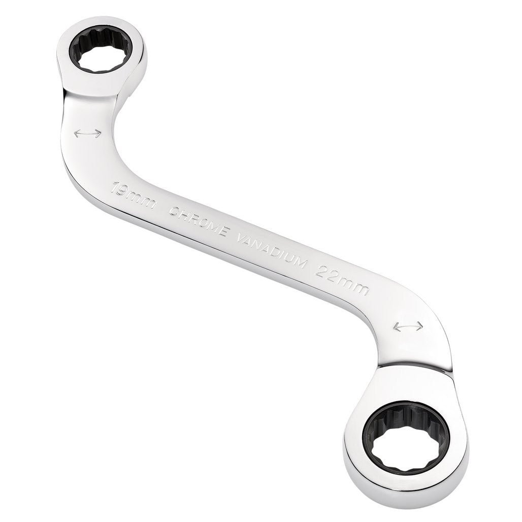 Draper Expert HI-TORQ® Double Ring Ratchet S-Shape Spanner, 19 x 22mm  03946
