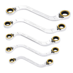 Draper Expert HI-TORQ® Double Ring Reversible Ratchet S-Shape Spanner Set (5 Piece)  03947