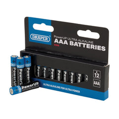 Draper Draper PowerUP Ultra Alkaline AAA Batteries (Pack of 12)