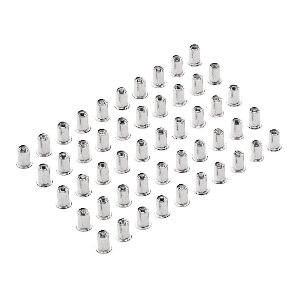 Draper Zinc Plated Threaded Insert Rivet Nuts, M6 x 1.0mm (Pack of 50)   04053