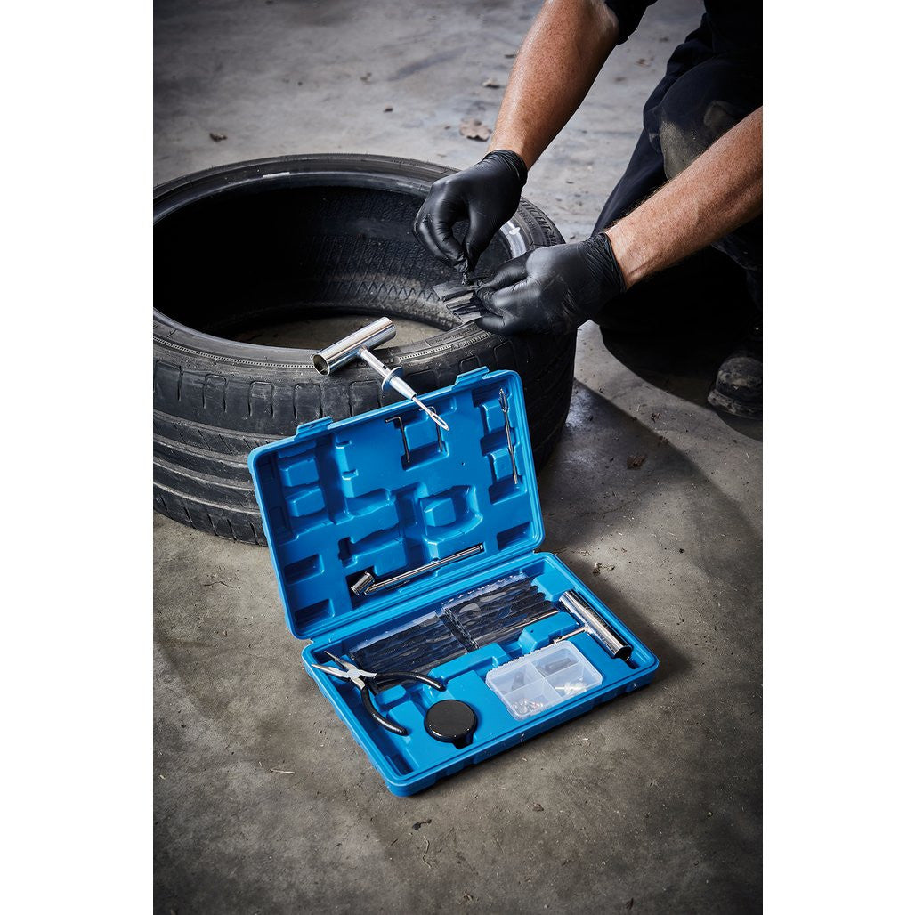 Draper Tyre Puncture Repair Kit for Tubeless Off Road Vehicles (65 Piece)