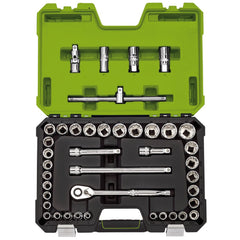 Draper Expert MM/AF Combined Socket Set, 1/2" Sq. Dr., Green (41 Piece)  04465