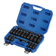 Draper HI-TORQ® Metric Deep Impact Socket Set, 1/2" Sq. Dr. (19 Piece)   04577