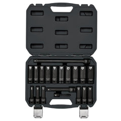 Draper HI-TORQ® Metric Deep Impact Socket Set, 1/2" Sq. Dr. (19 Piece)   04577