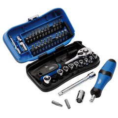 Draper Expert Socket and Bit Set, 1/4" Sq. Dr. (39 Piece)  04713
