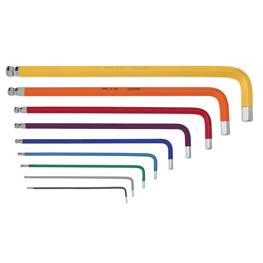 Draper TX-STAR® Security & Hex Metric Long Arm Key Set, Colour Coded (18 Piece)  04776