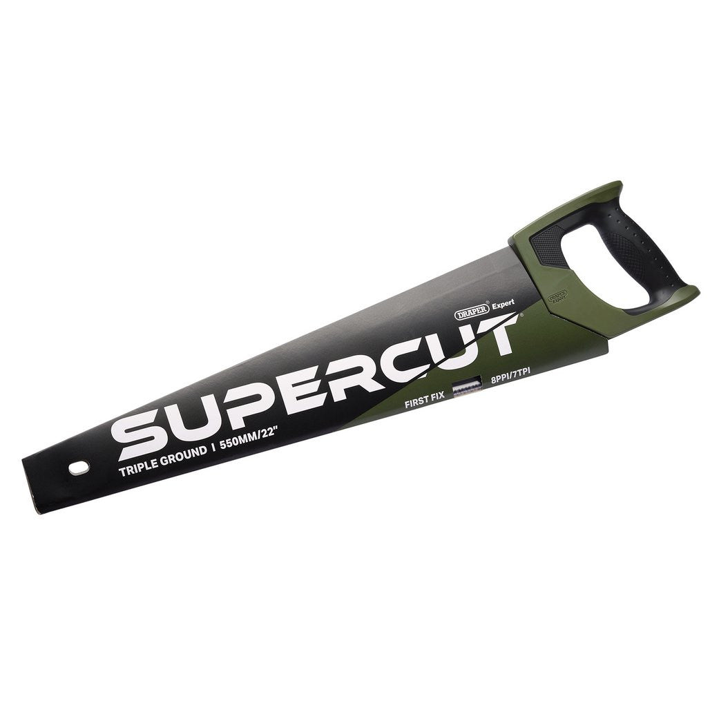 Draper Expert Supercut® First Fix Triple Ground Handsaw, 550mm/22", 7tpi/8ppi  04829