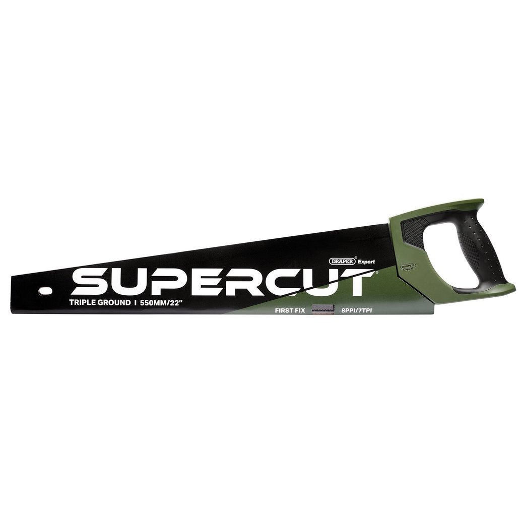 Draper Expert Supercut® First Fix Triple Ground Handsaw, 550mm/22", 7tpi/8ppi  04829