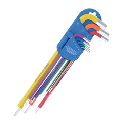 Draper Expert Metric Extra-Long Arm Hex Key Set, Colour Coded (9 Piece)  04911