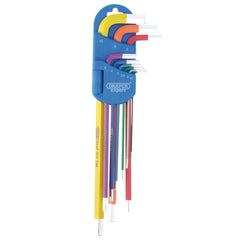Draper Expert Metric Extra-Long Arm Hex Key Set, Colour Coded (9 Piece)  04911