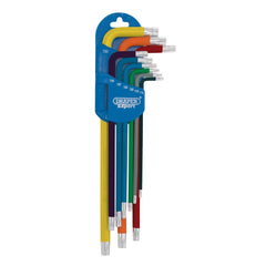 Draper Expert TX-STAR® Metric Extra-long Arm Key Set, Colour Coded (9 Piece)  04926