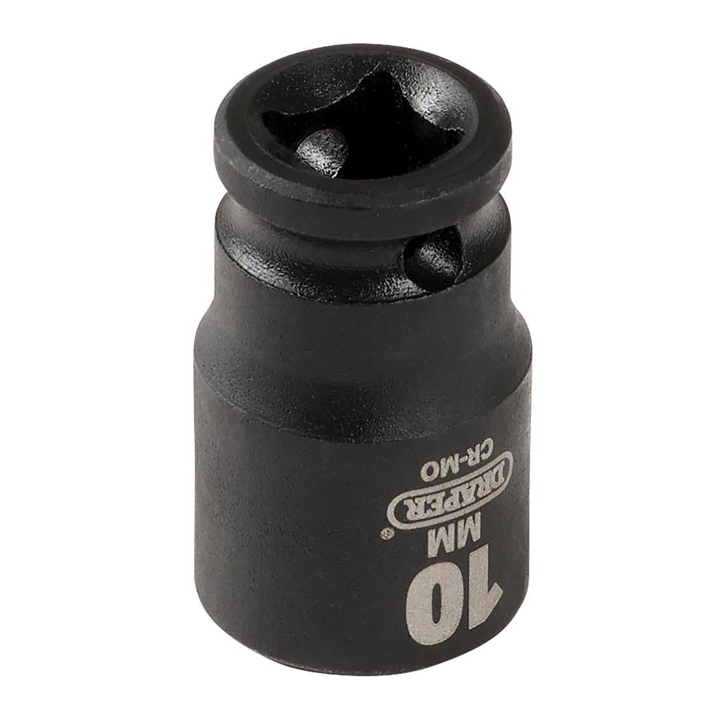 Draper HI-TORQ® 6 Point Impact Socket, 1/4" Sq. Dr., 10mm  05014