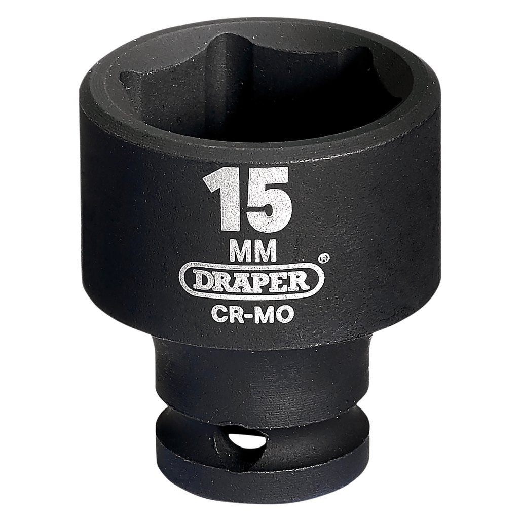 Draper HI-TORQ® 6 Point Impact Socket, 1/4" Sq. Dr., 15mm  05062