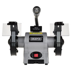 Draper Bench Grinder with Work light, 150mm, 370W  05095