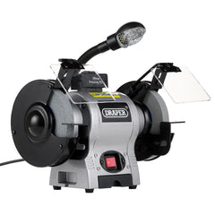 Draper Bench Grinder with Work light, 150mm, 370W  05095