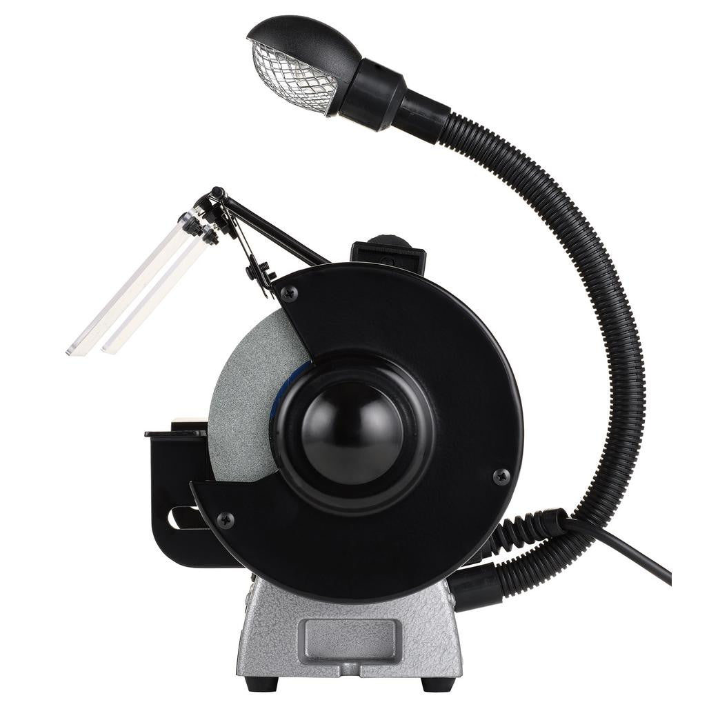 Draper Bench Grinder with Work light, 150mm, 370W  05095