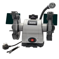 Draper Heavy Duty Bench Grinder with Work light, 200mm, 550W  05097
