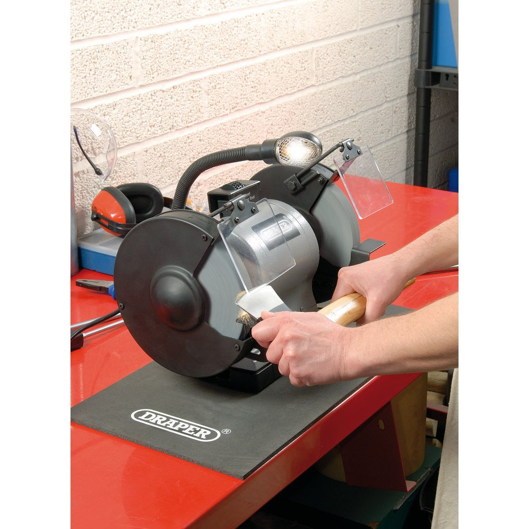 Draper Heavy Duty Bench Grinder with Work light, 200mm, 550W  05097