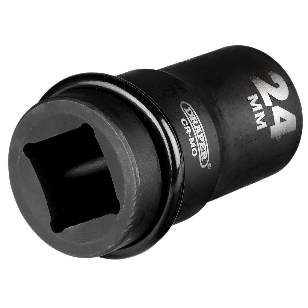 Draper HI-TORQ® 6 Point Deep Impact Socket, 1" Sq. Dr., 24mm  05139