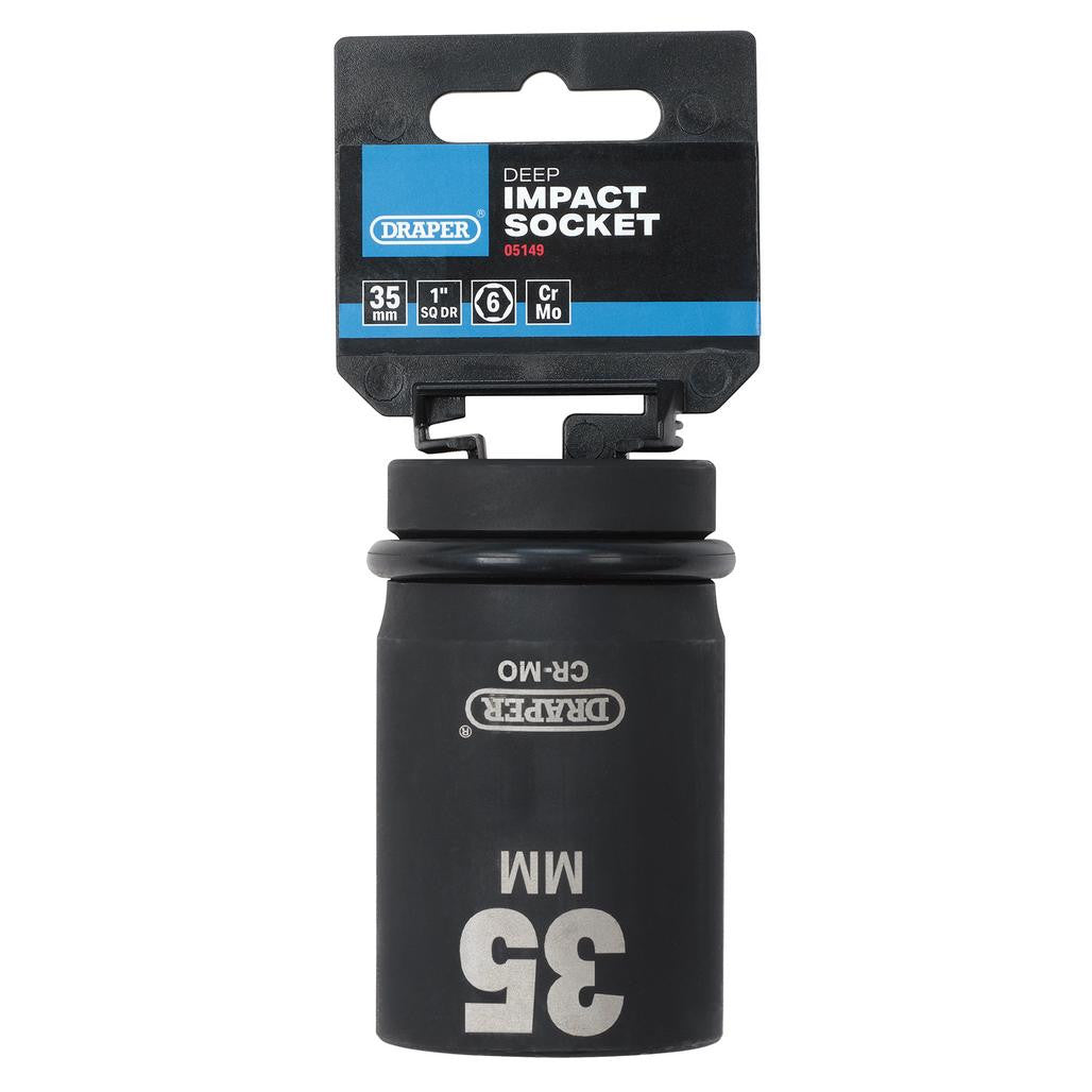 Draper HI-TORQ® 6 Point Deep Impact Socket, 1" Sq. Dr., 35mm  05149