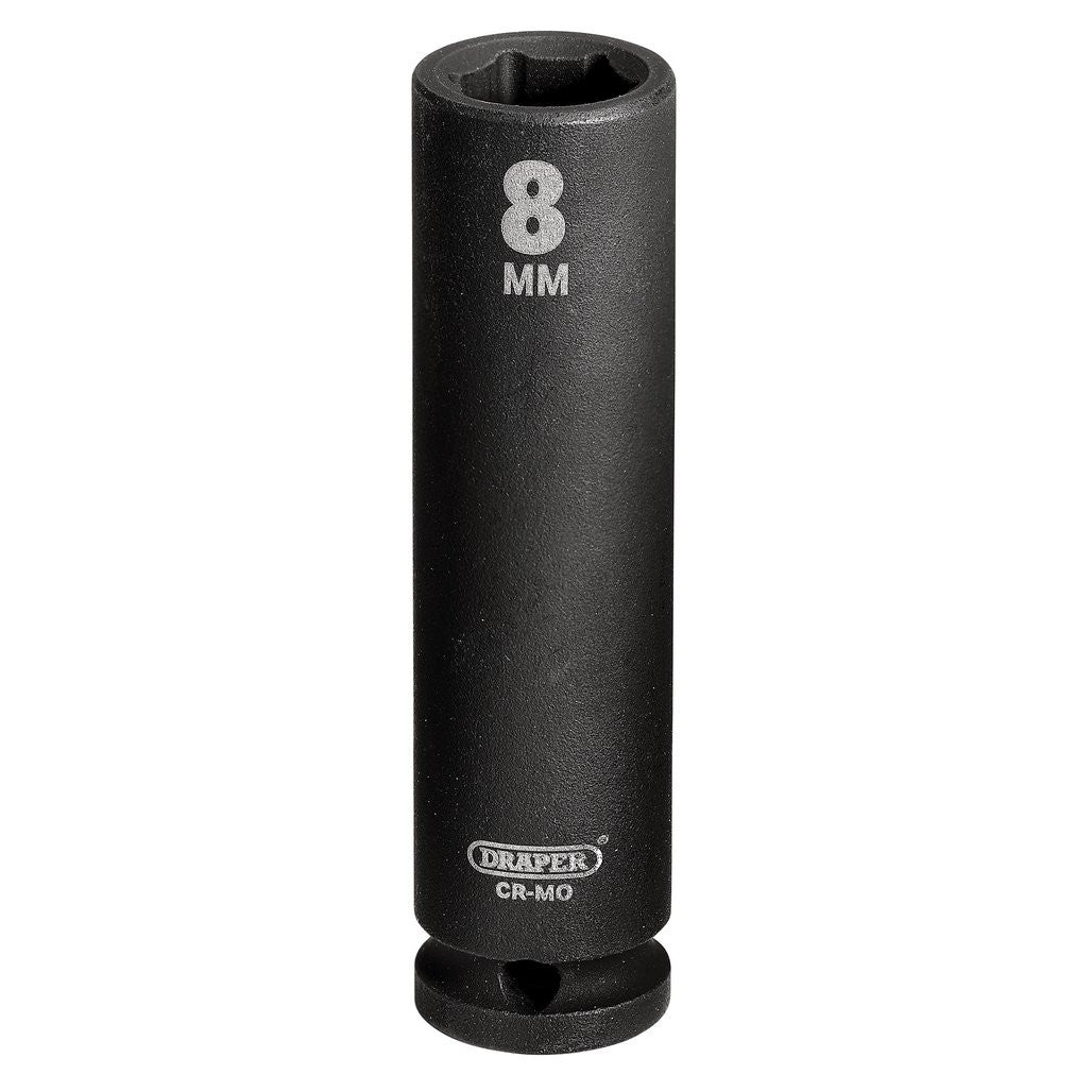 Draper HI-TORQ® 6 Point Deep Impact Socket, 1/4" Sq. Dr., 8mm  05186