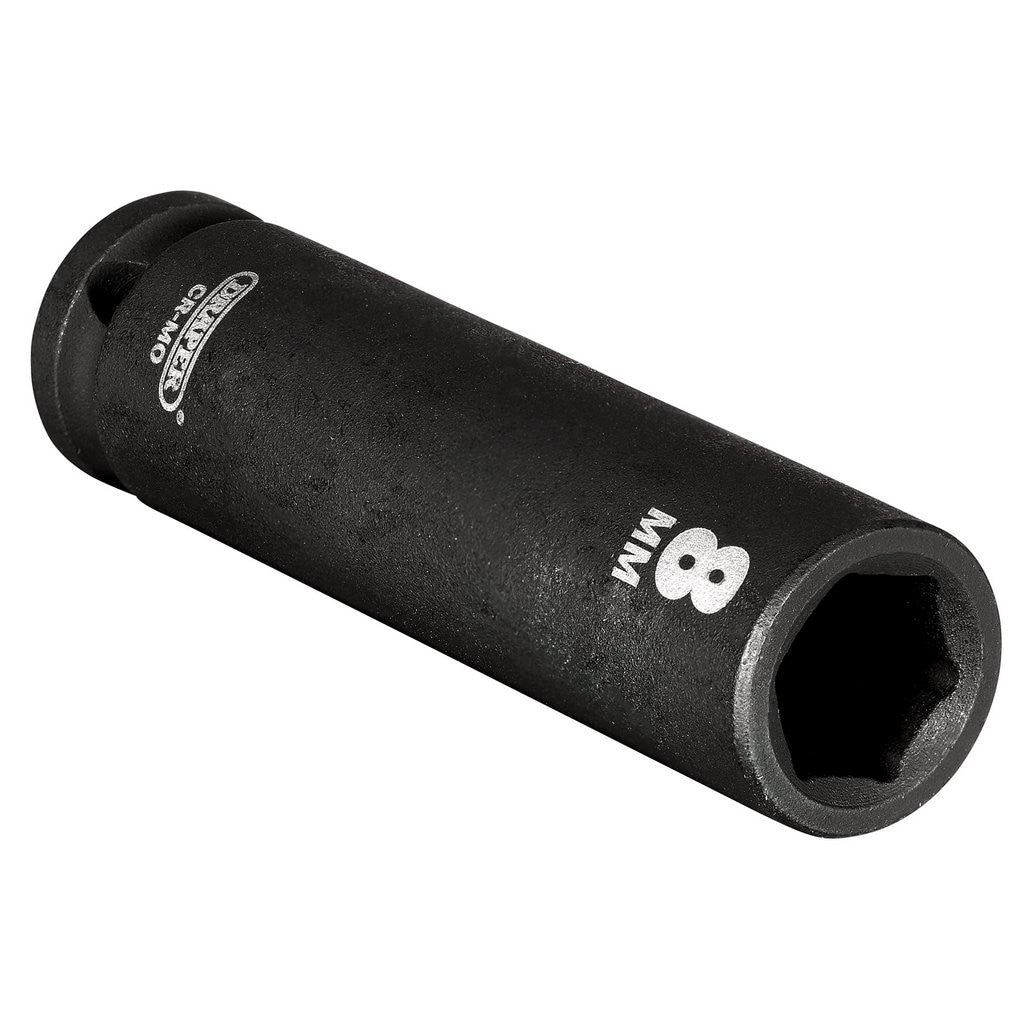 Draper HI-TORQ® 6 Point Deep Impact Socket, 1/4" Sq. Dr., 8mm  05186