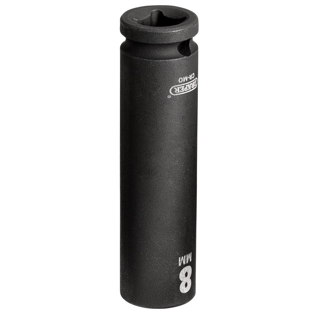Draper HI-TORQ® 6 Point Deep Impact Socket, 1/4" Sq. Dr., 8mm  05186