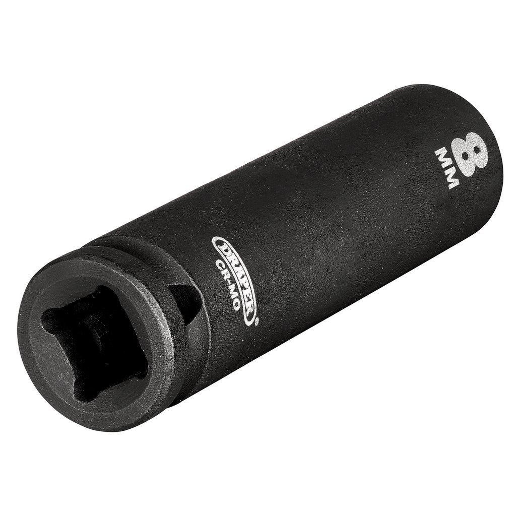 Draper HI-TORQ® 6 Point Deep Impact Socket, 1/4" Sq. Dr., 8mm  05186