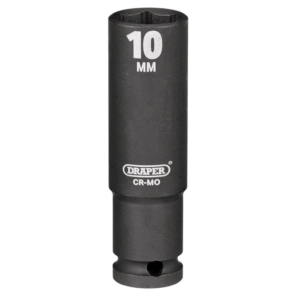 Draper HI-TORQ® 6 Point Deep Impact Socket, 1/4" Sq. Dr., 10mm  05188