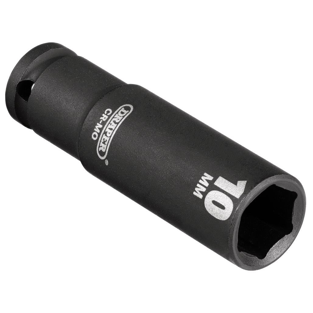 Draper HI-TORQ® 6 Point Deep Impact Socket, 1/4" Sq. Dr., 10mm  05188