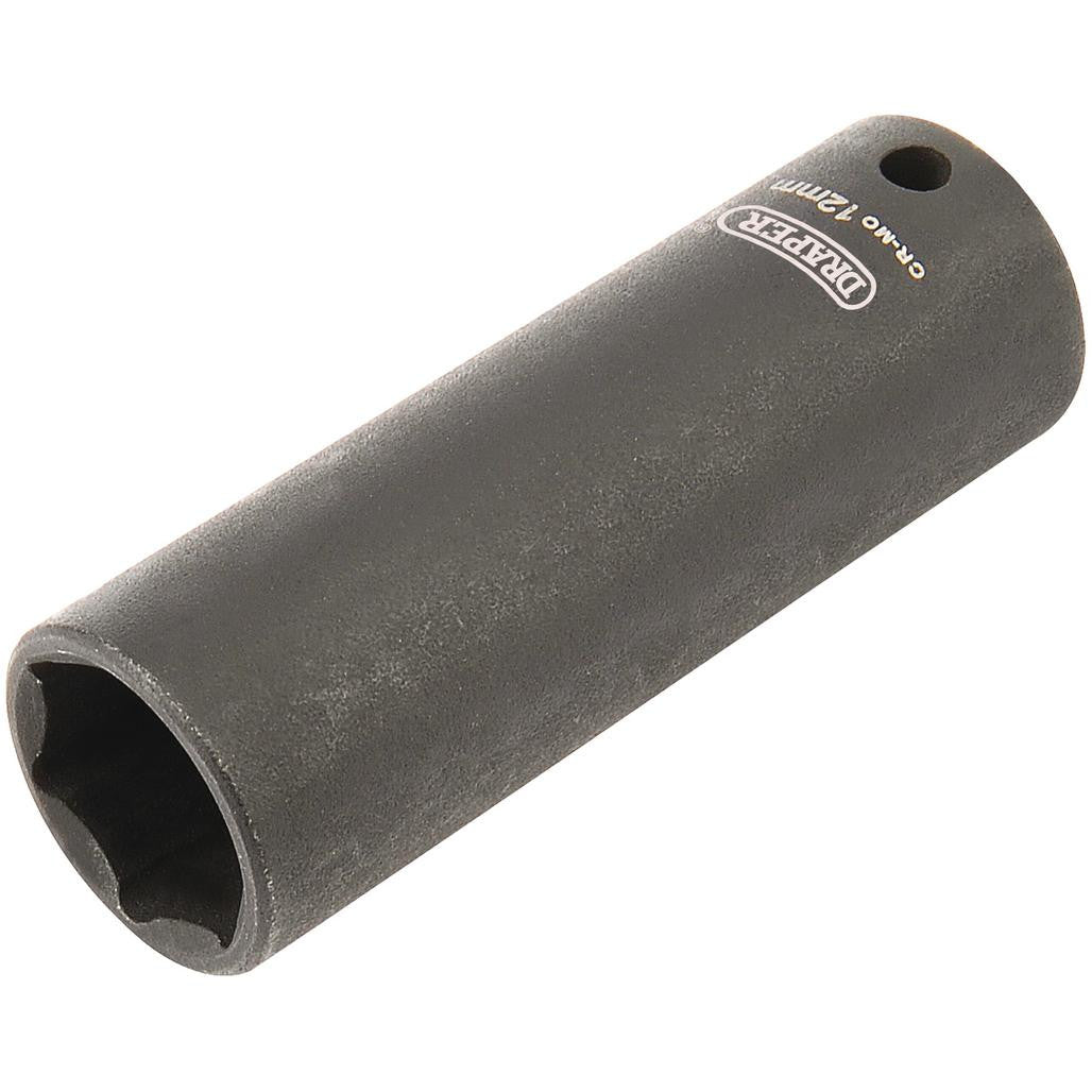 Draper HI-TORQ® 6 Point Deep Impact Socket, 1/4" Sq. Dr., 12mm  05190