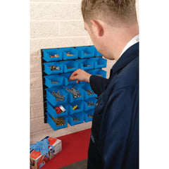 Draper 24 Bin Wall Storage Unit, Small/Medium Bins 06798
