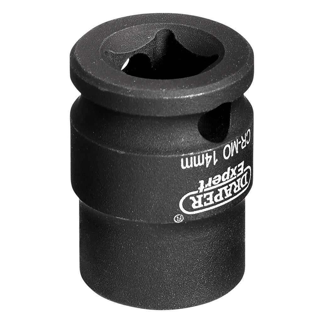 Draper HI-TORQ® 6 Point Impact Socket, 3/8" Sq. Dr., 14mm  06874