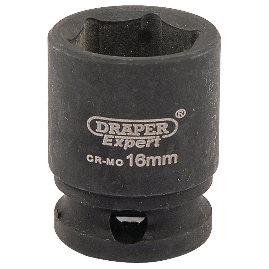 Draper HI-TORQ® 6 Point Impact Socket, 3/8" Sq. Dr., 16mm  06876