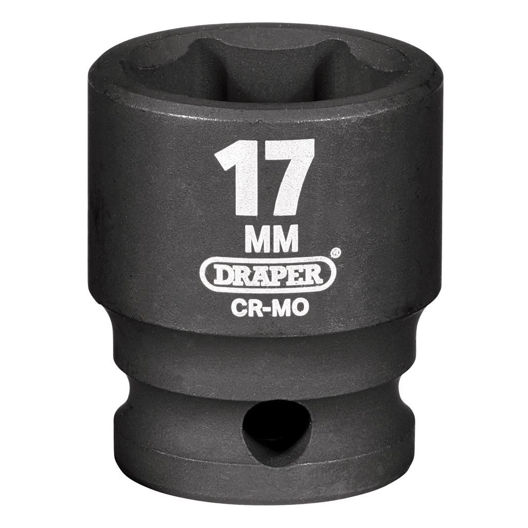 Draper HI-TORQ® 6 Point Impact Socket, 3/8" Sq. Dr., 17mm  06877