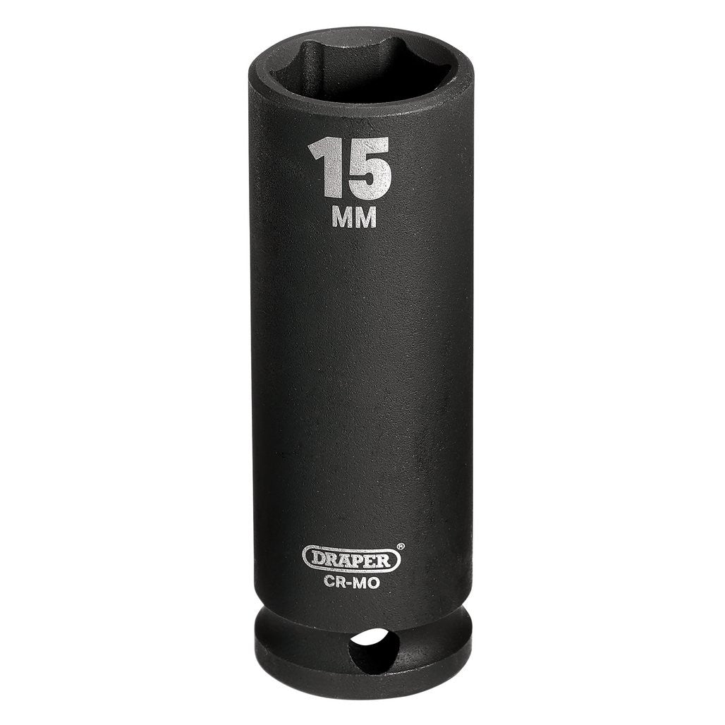Draper HI-TORQ® 6 Point Deep Impact Socket, 3/8" Sq. Dr., 15mm  06888