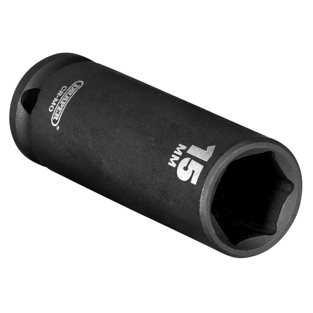 Draper HI-TORQ® 6 Point Deep Impact Socket, 3/8" Sq. Dr., 15mm  06888